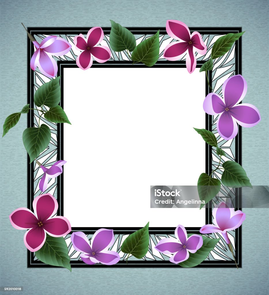 Abstract Flower Frame Vector Floral Frame Stock Illustration - Download Image Now - Abstract, Banner ...