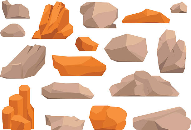 felsen und steine vektor-illustration - rock vector stack heap stock-grafiken, -clipart, -cartoons und -symbole