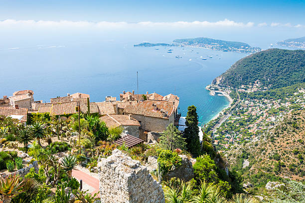 Eze Village from above, France stock photo