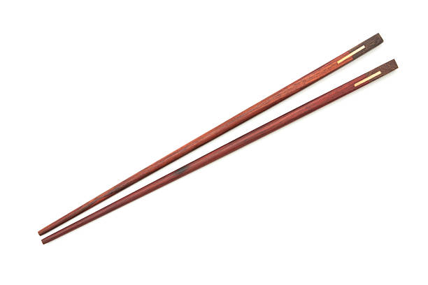 istock Wooden chopsticks on white background. 592013030