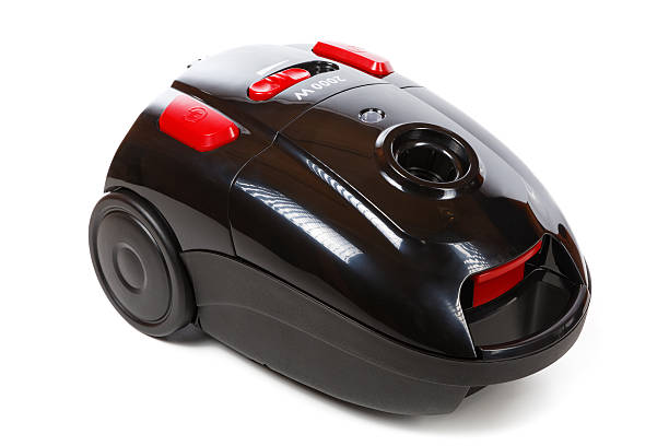 istock black and red vacuum cleaner isolated on white background 592013584