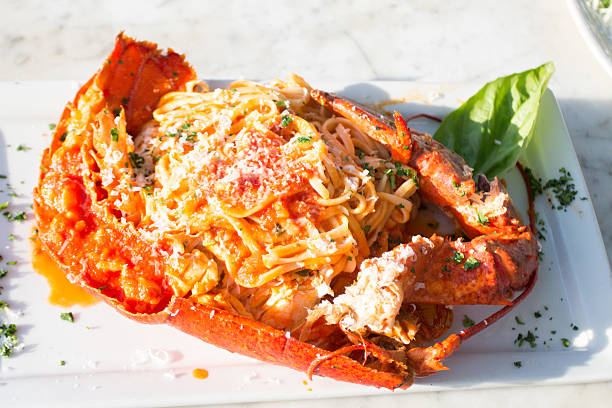 istock Lobster Linguini with Parmesean Cheese 592015022
