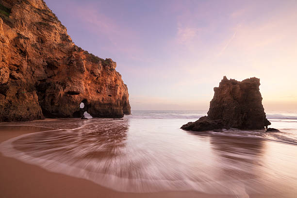 istock Sunset at rocky coastline of Atlantic ocean 592017022