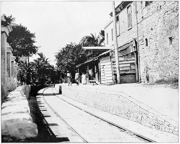 istock Railway Station, Ramleh, Palestine in 1880s 592018172