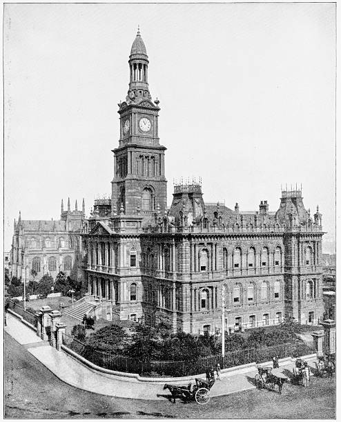 istock Town Hall, Sydney, Australia in 1880s 592018772