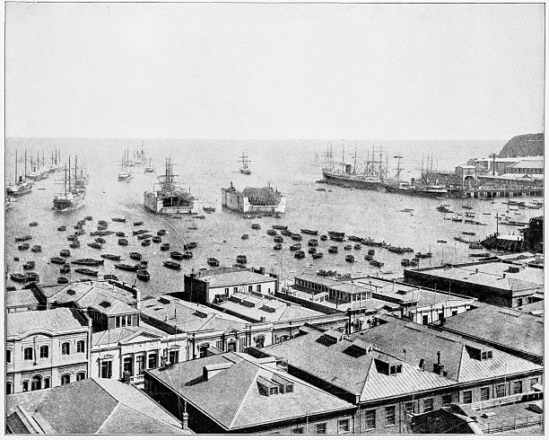 istock Valparaiso Harbor, Chili in 1880s 592018794