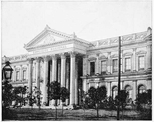 istock Congress, Santiago, Chili in 1880s 592018982