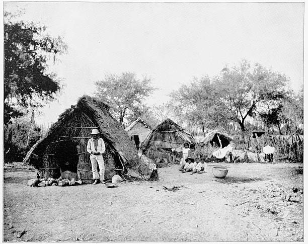 istock Cottages, Salamanca, Mexico in 1880s 592019282