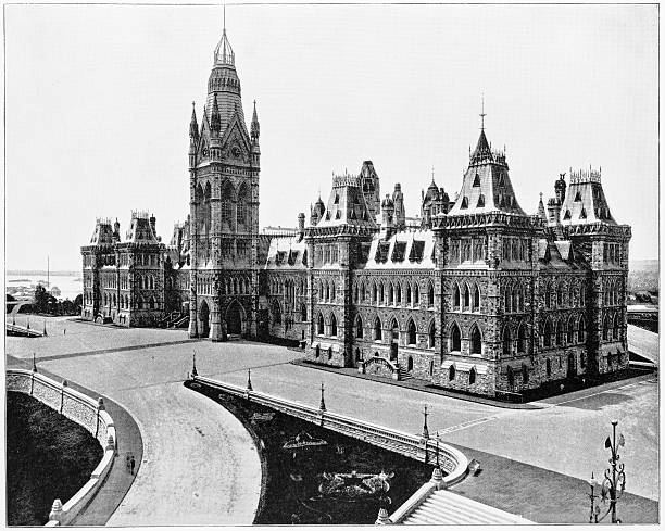 istock House of Parlament, Ottawa, Canada in 1880s 592019300