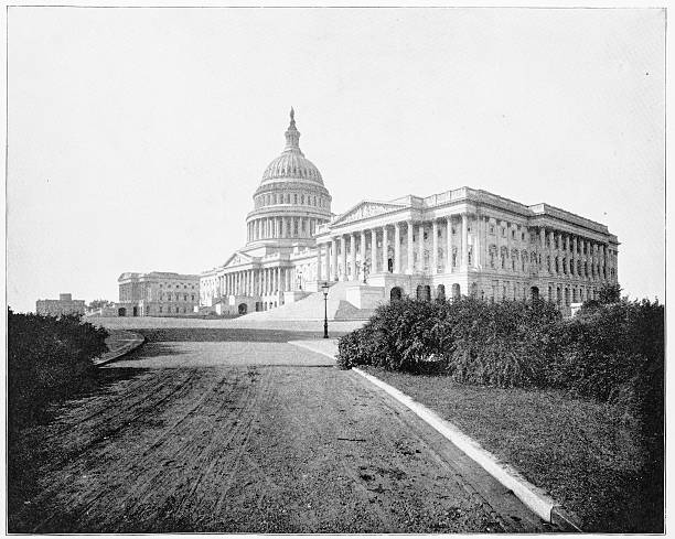 istock Capitol Building, Washington, USA in 1880s 592019350