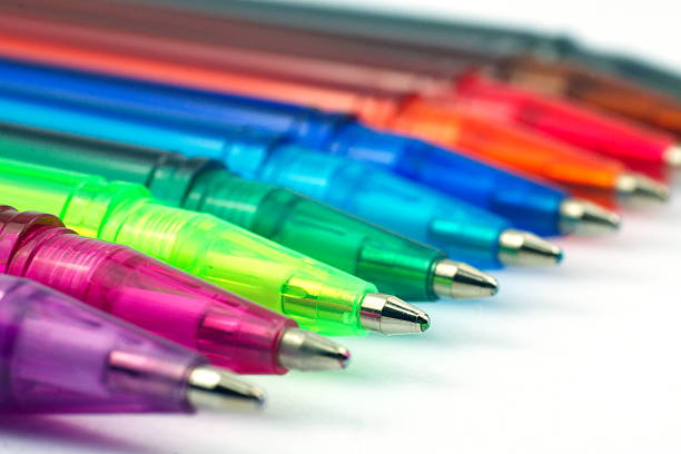 istock colorful ballpoint pen on white background 592021056