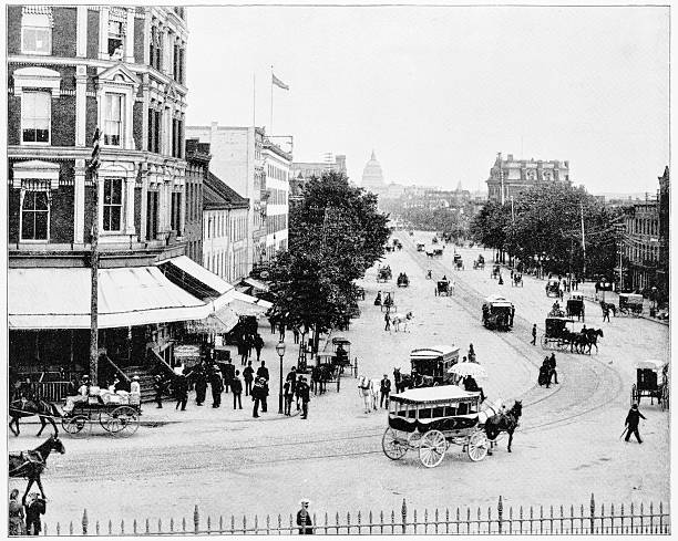 istock Pennsylvania Avenue, Washington DC, USA in 1880s 592021764