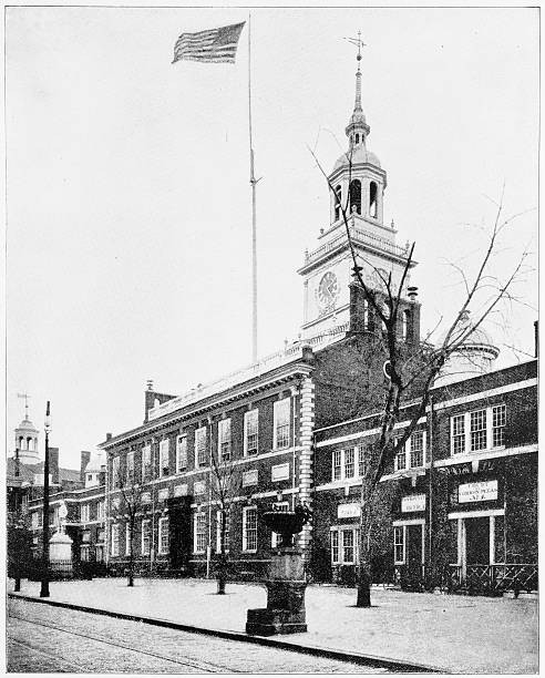istock Independence Hall, Philadelphia, USA in 1880s 592021784