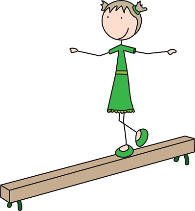 Happy Kid Playing Stock Illustration - Download Image Now - Balance Beam,  Active Lifestyle, Activity - iStock