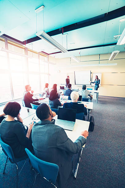 istock Group of business people, seminar, office, education 592022426