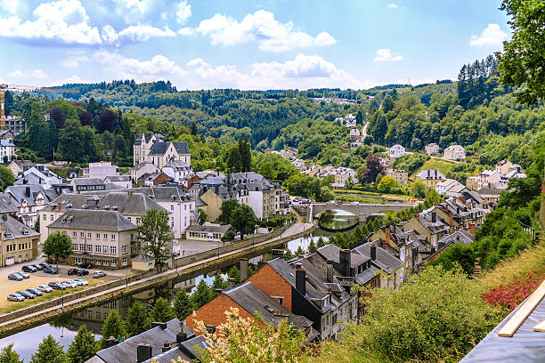 View of medieval Bouillon city in Belgium