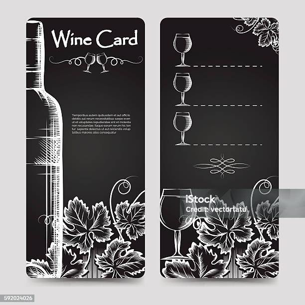 Weinkarte Menü Flyer Vorlage Stock Vektor Art und mehr Bilder von Wein - Wein, Speisekarte, Schreibtafel