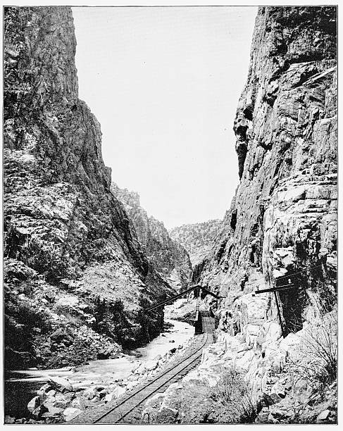 istock Royal Gorge, Colorado in 1880s 592030082