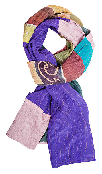 istock knotted scarf stitched from clenched silk strips 592030436