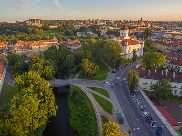 istock AERIAL. Old Town in Vilnius, Lithuania 592032296