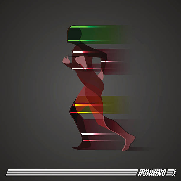 Running man vector colorful icon vector art illustration