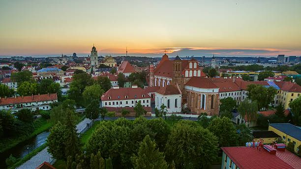 istock AERIAL. Old Town in Vilnius, Lithuania 592032590