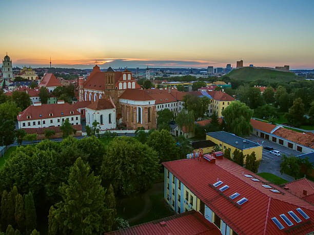 istock AERIAL. Old Town in Vilnius, Lithuania 592032618
