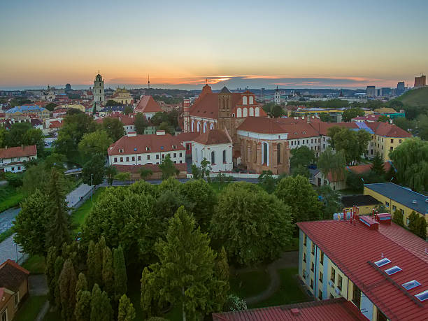 istock AERIAL. Old Town in Vilnius, Lithuania 592032660