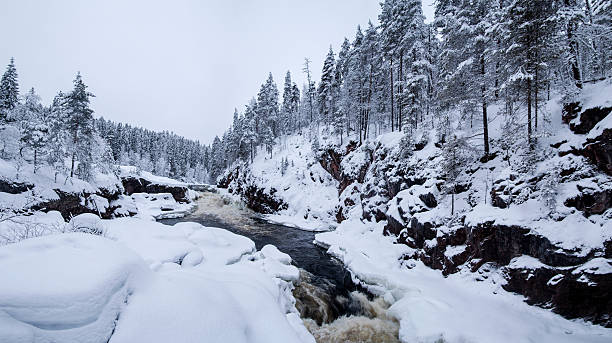 Panoramic scenic view in National Park in Lapland. That photo is panorama which done from several photos in Photoshop, that why size so big.   