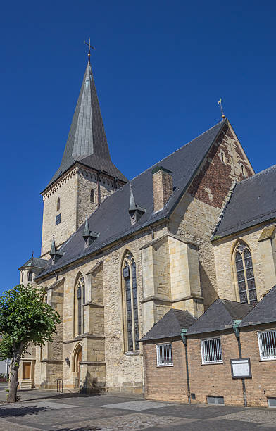 istock St. getrudis church on the central square in Horstmar 592358730
