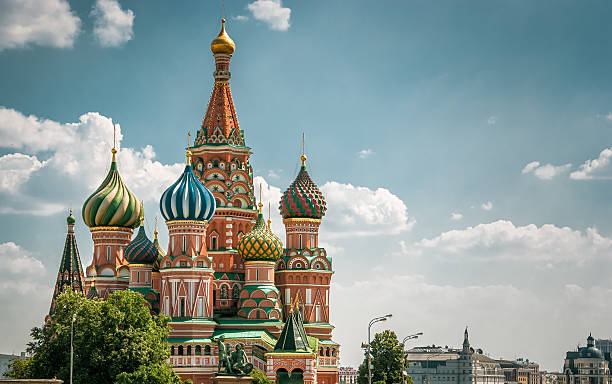istock Saint Basil`s Cathedral on the Red Square in Moscow 592359446