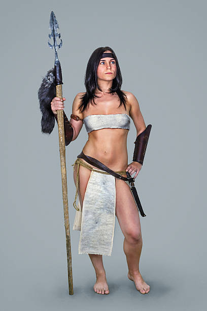 istock Warrior brunette girl ancient. 592361498