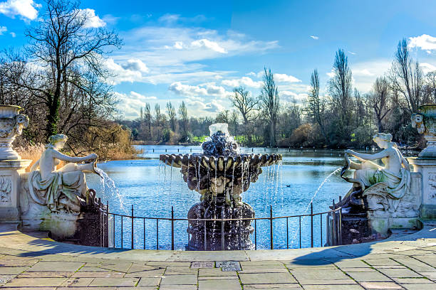 istock Italian gardens at Hyde park London 592361784