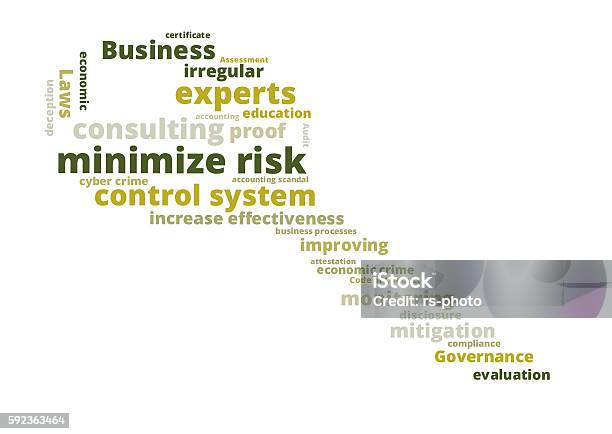 Minimize Risk Word Cloud Stock Photo - Download Image Now - Asking, Business, Business Finance and Industry