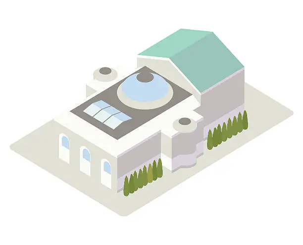 Vector illustration of Opera house isometric illustration