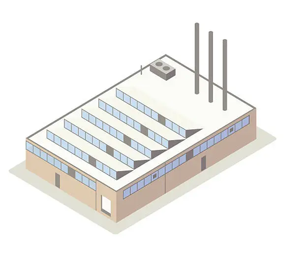 Vector illustration of Isometric factory illustration
