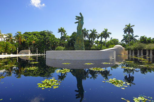 Miami Beach, USA - August 20, 2016: Holocaust Memorial of the Greater Miami Jewish Federation 