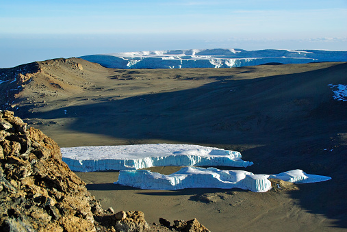 Kilimanjaro landscapes and glaciers along the Machame route