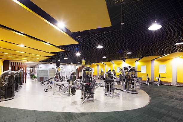 interior of modern gym stock photo