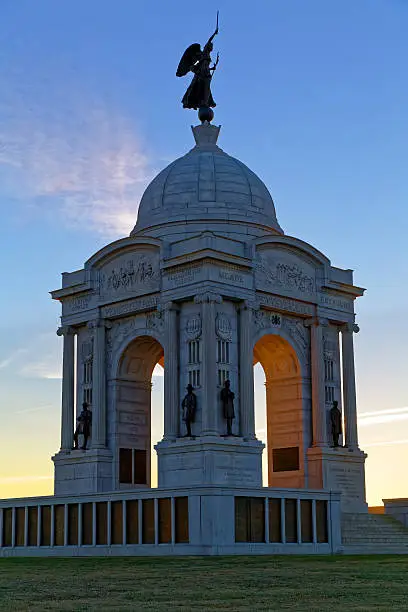Photo of Pennsylvania Monument at Sunrise