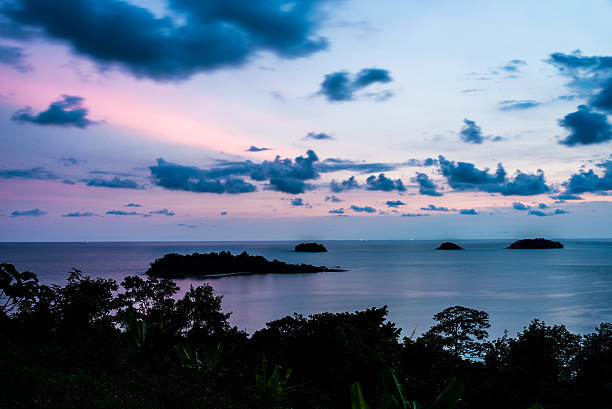 istock beautiful seascape and twilight sky, colorful cloudscape backgro 592374698