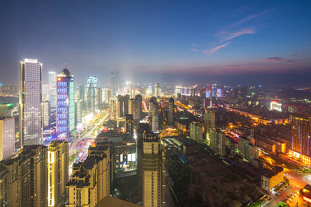 istock Bird view at Wuhan China 592376432