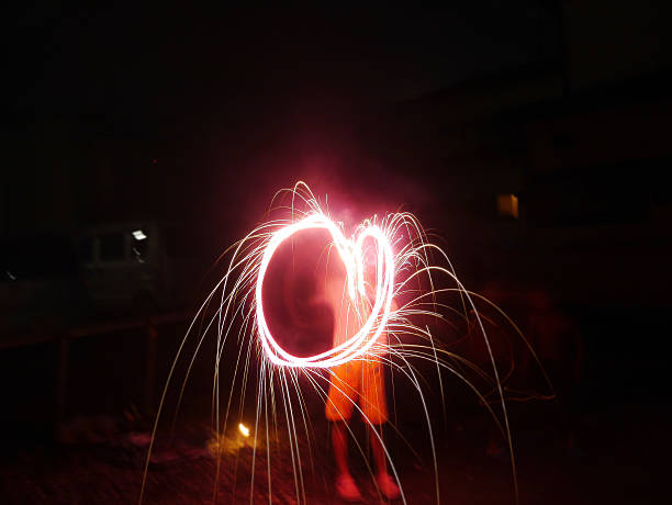 istock Fire to the heart in the fireworks 592376596