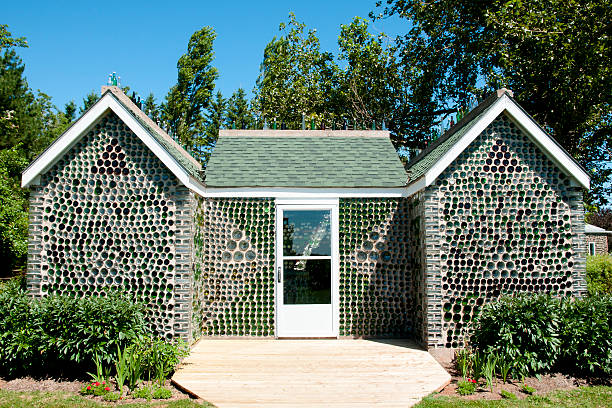 Wellington, Canada - August 8, 2016: Glass Bottle House made by Edouard Arsenault
