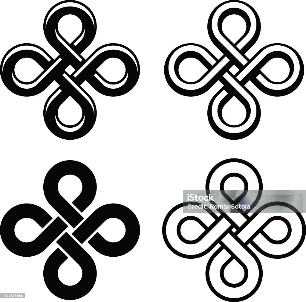 endless celtic black white knots endless celtic black white knots - illustration for the web Symbol stock vector