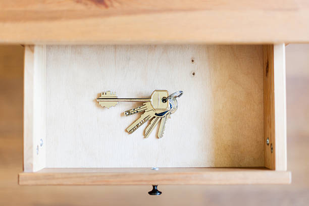 istock bunch of door keys in open drawer 592379254