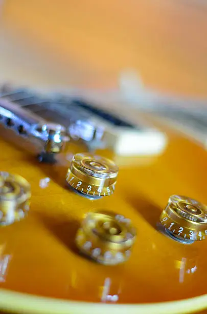 Electric guitar  lespaul close up