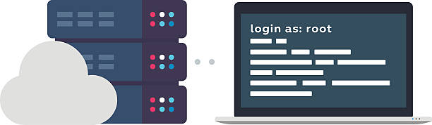 ilustrações de stock, clip art, desenhos animados e ícones de ssh access to a server - unix