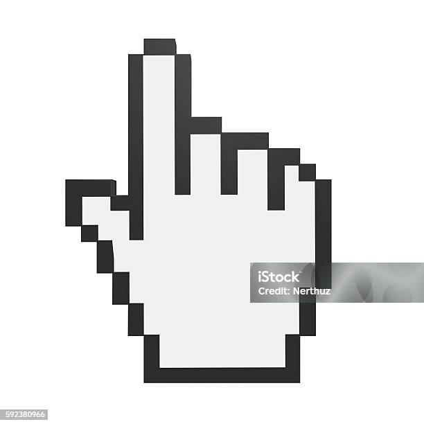 Hand Cursor Isolated Stock Photo - Download Image Now - Computer Mouse, Cursor, Icon Symbol