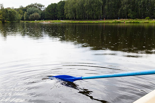 istock float on boat with oars in city pond 592381344